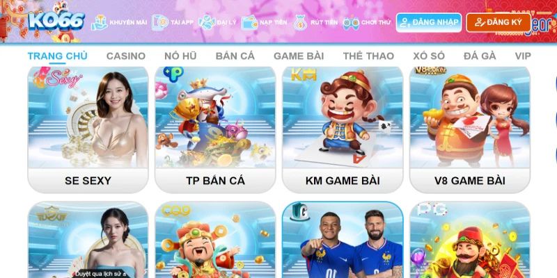 ko66 cung cấp hệ thống game đa dạng